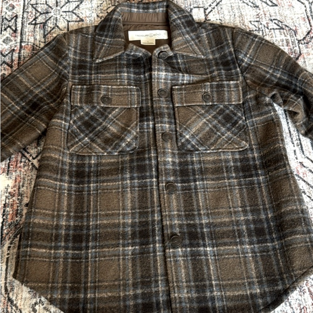 Treasure and Bond Plaid Shirt Jacket S